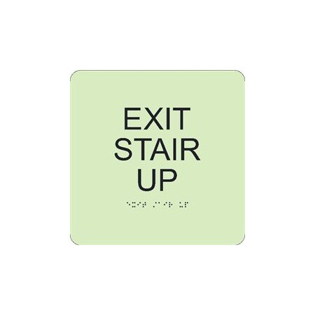 Nmc EXIT STAIR UP, 8X8, GLOW ADA GADA106BK